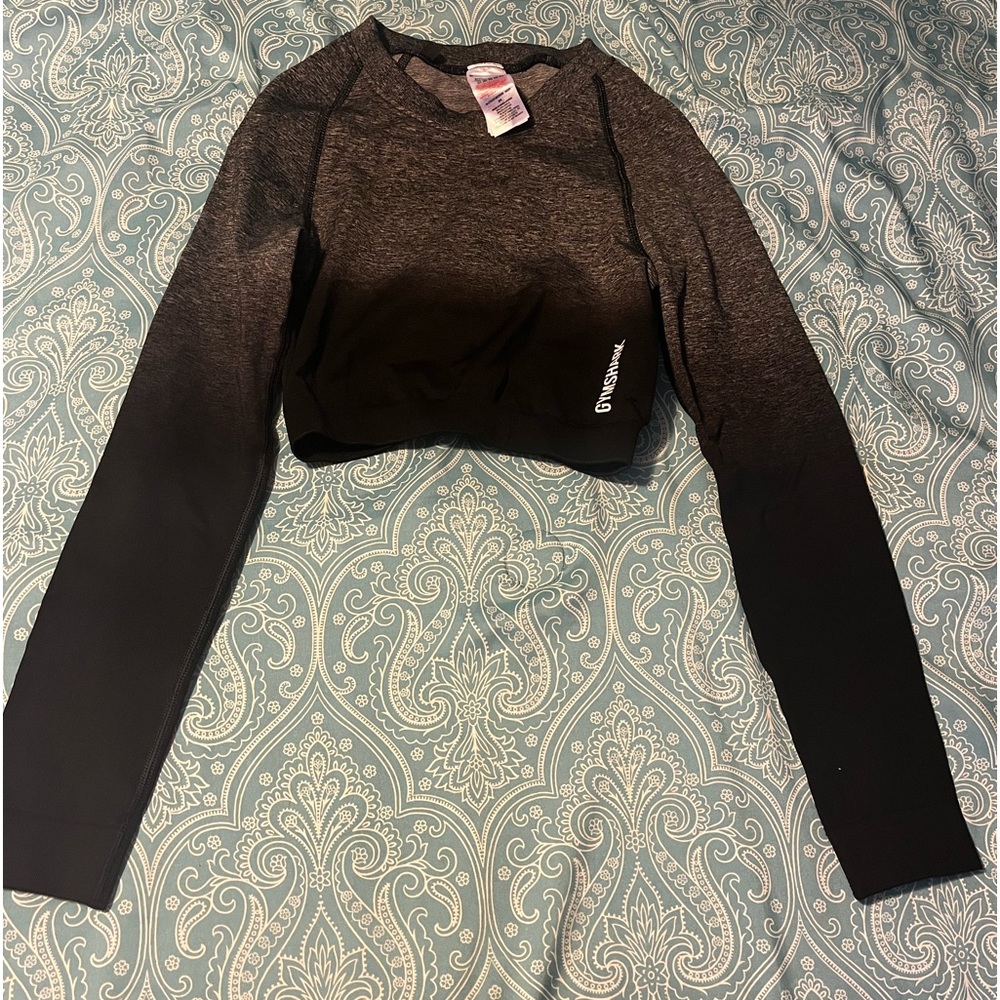 Long sleeve black ombre Gymshark shirt